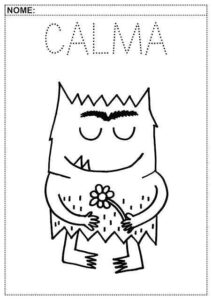 Desenho de Monstro Das Cores Desenho Colorir Imprimir 06