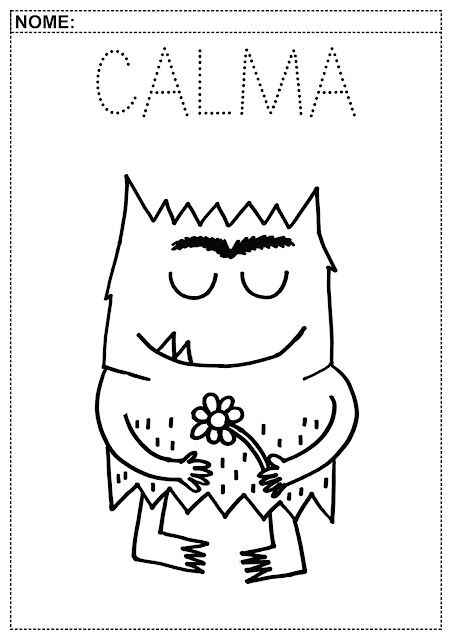 Desenho de Monstro Das Cores Desenho Colorir Imprimir 06