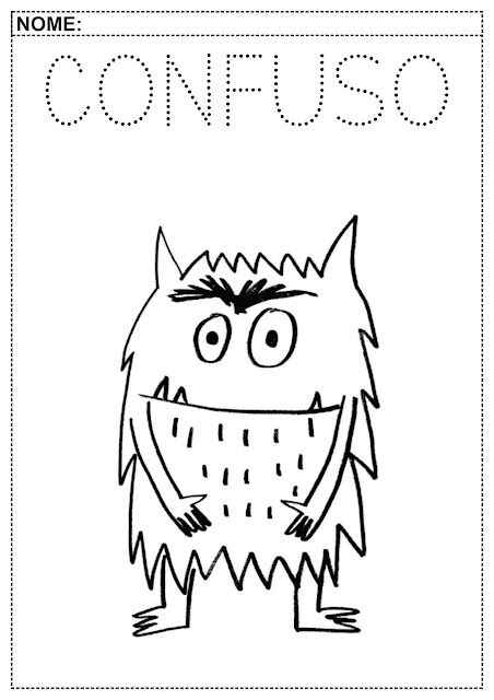 Desenho de Monstro Das Cores Desenho Colorir Imprimir 07