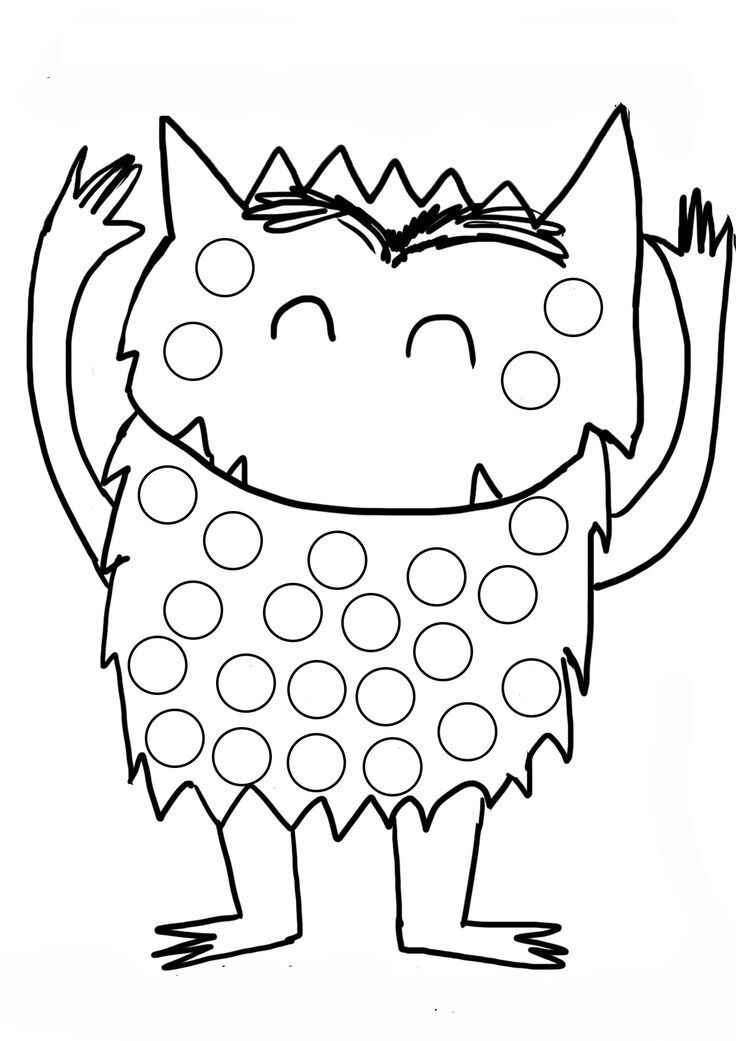 Desenho de Monstro Das Cores Desenho Colorir Imprimir 08