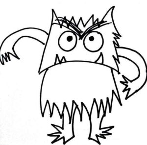 Desenho de Monstro Das Cores Desenho Colorir Imprimir 09
