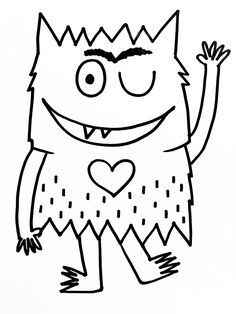 Desenho de Monstro Das Cores Desenho Colorir Imprimir 12