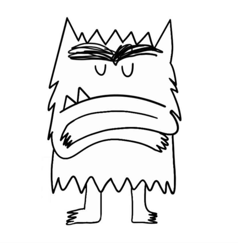 Desenho de Monstro Das Cores Desenho Colorir Imprimir 13