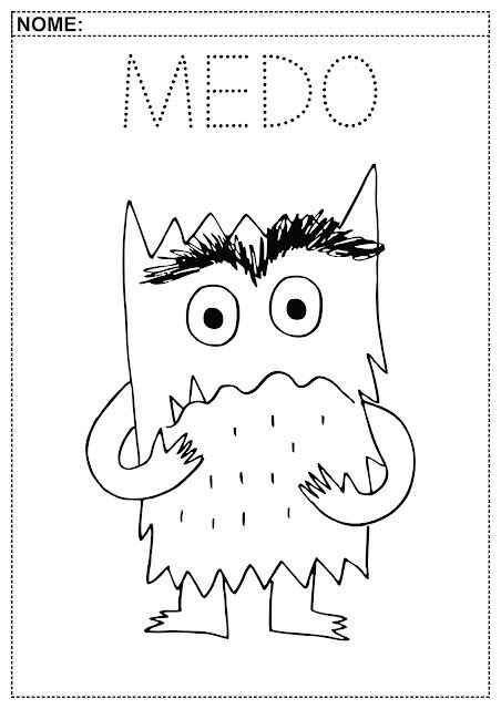 Desenho de Monstro Das Cores Desenho Colorir Imprimir 15