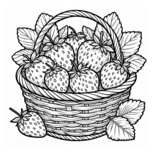 Desenho de Morango Desenho Colorir Imprimir 02