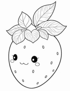 Desenho de Morango Desenho Colorir Imprimir 06 2