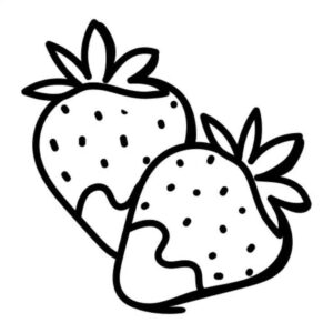 Desenho de Morango Desenho Colorir Imprimir 06