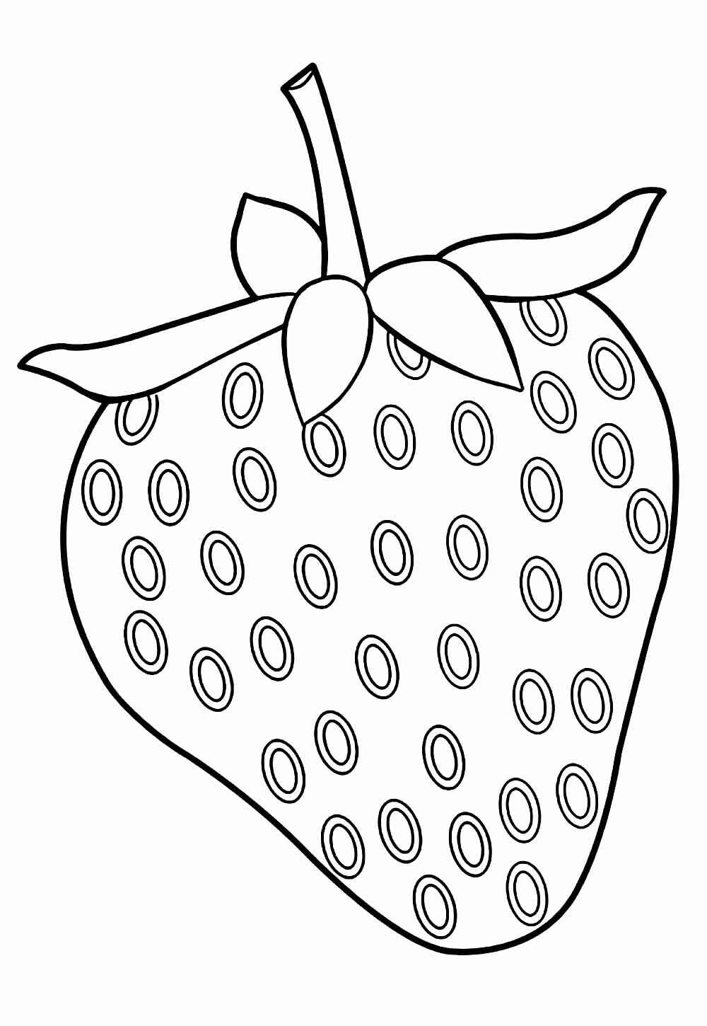 Desenho de Morango Desenho Colorir Imprimir 10