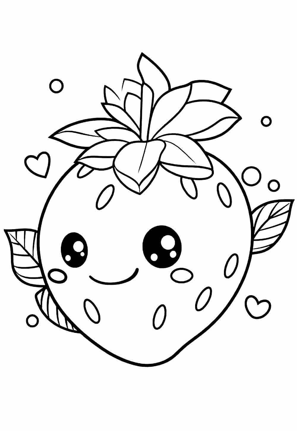 Desenho de Morango Desenho Colorir Imprimir 11