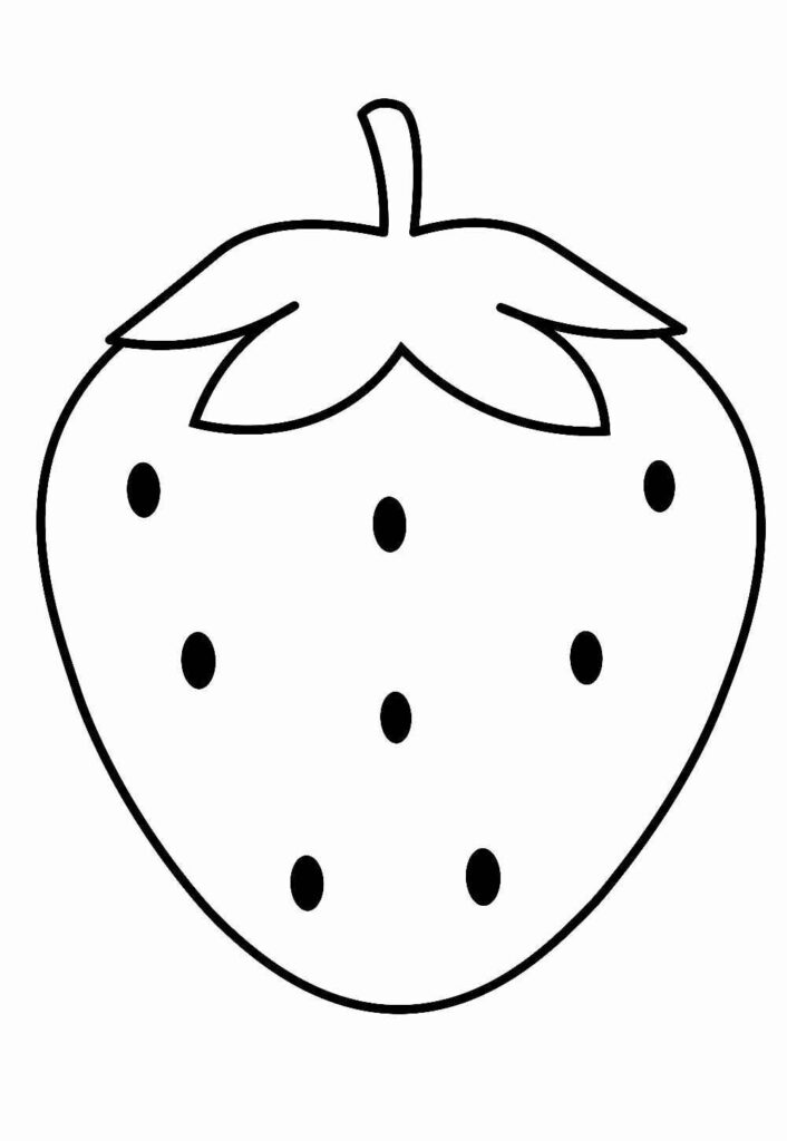 Desenhos de Morangos para Imprimir e Colorir