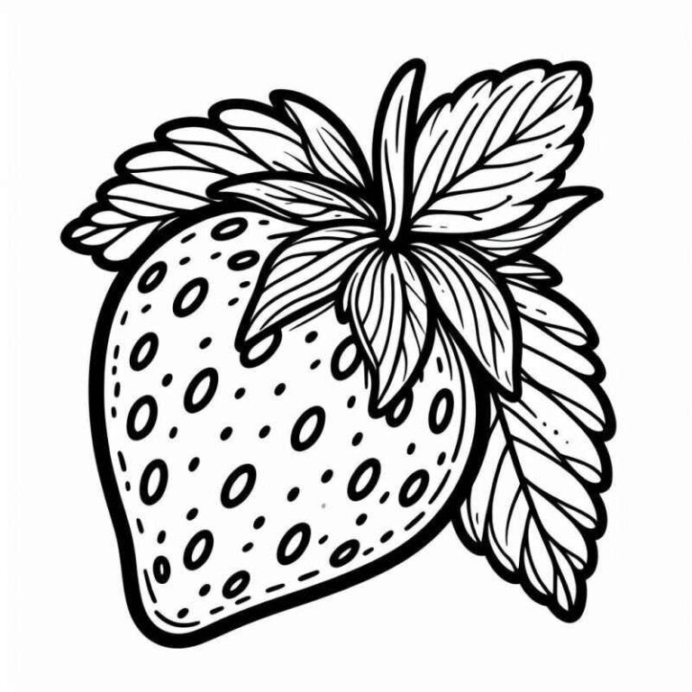 Desenhos de Morangos para Imprimir e Colorir