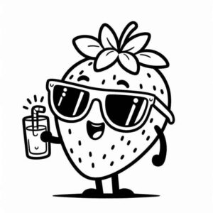 Desenho de Morango Desenho Colorir Imprimir 21