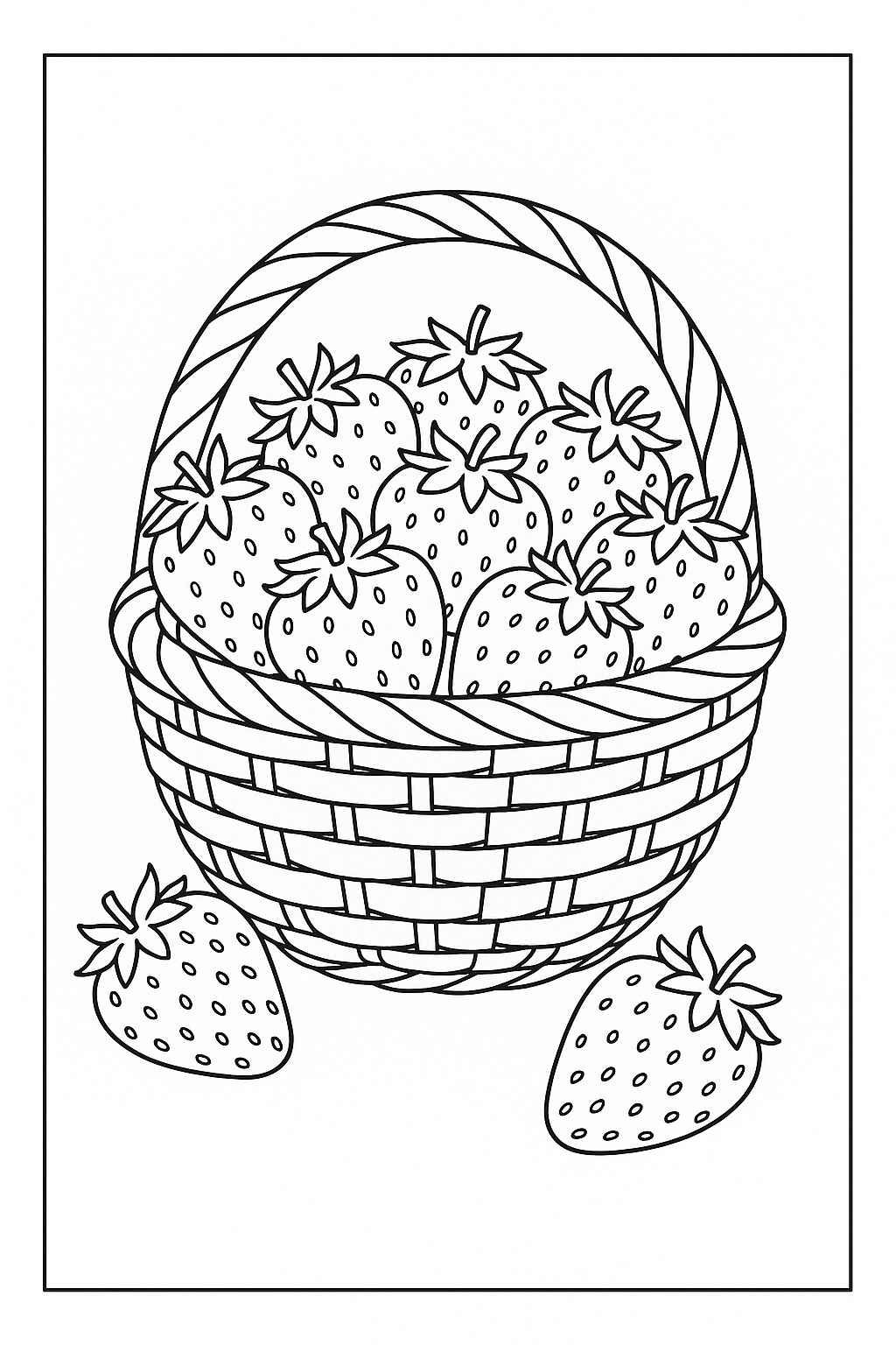 Desenho de Morango Desenho Colorir Imprimir 24