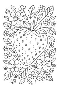 Desenho de Morango Desenho Colorir Imprimir 28