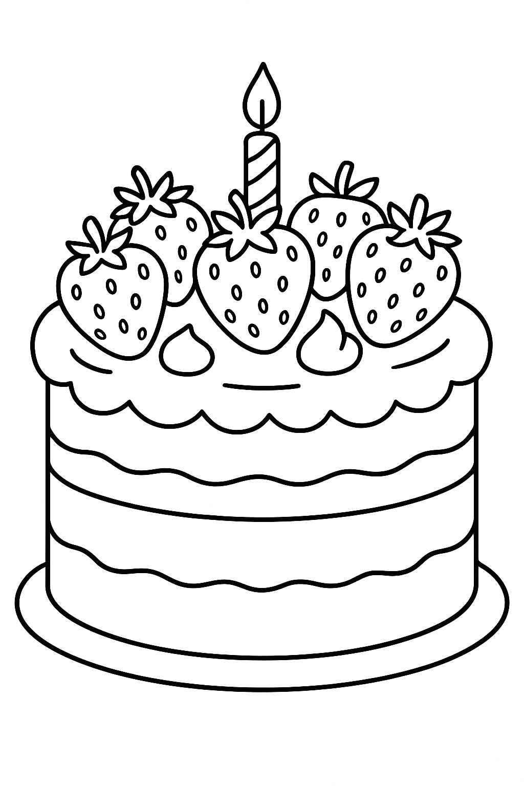 Desenho de Morango Desenho Colorir Imprimir 30