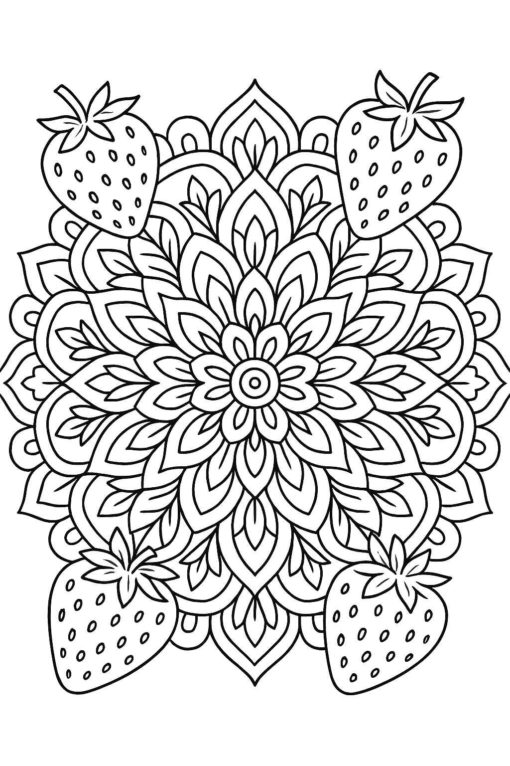 Desenho de Morango Desenho Colorir Imprimir 32