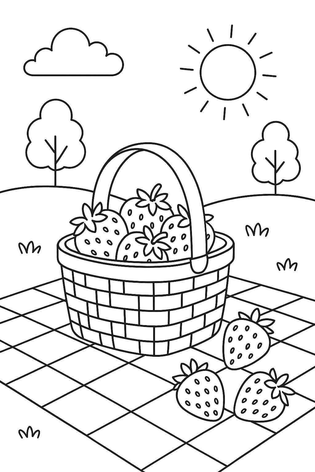 Desenho de Morango Desenho Colorir Imprimir 33