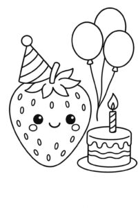 Desenho de Morango Desenho Colorir Imprimir 37