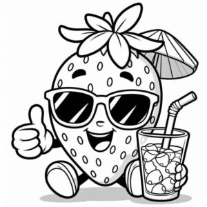 Desenho de Morango Desenho Colorir Imprimir 44