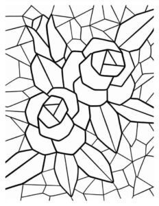Desenho de Mosaico Desenho Colorir Imprimir 07