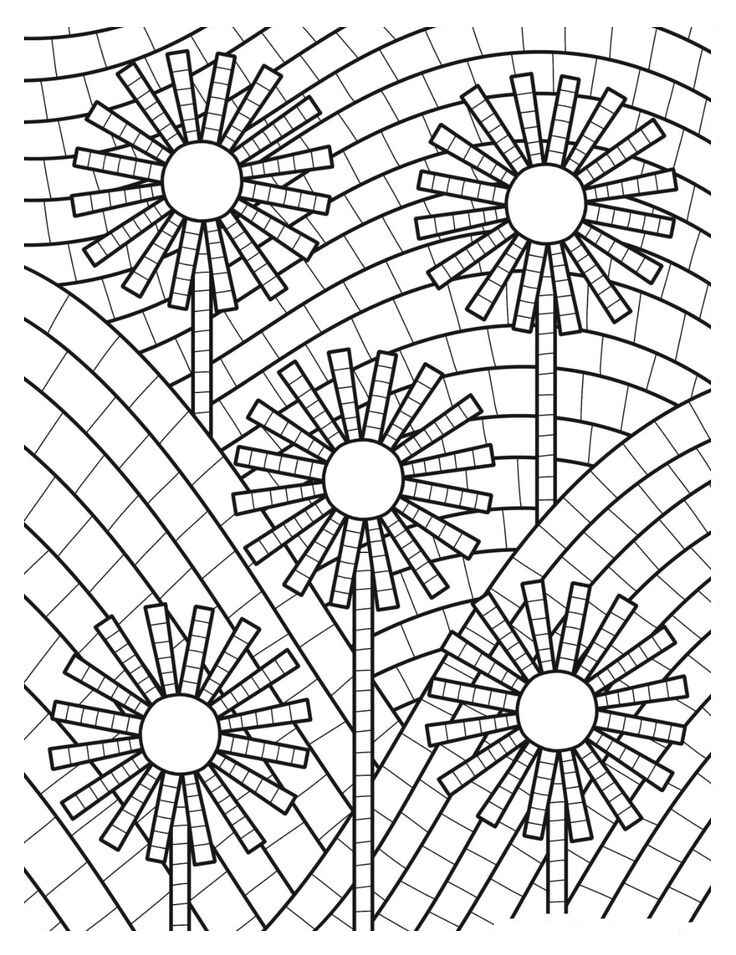 Desenho de Mosaico Desenho Colorir Imprimir 09