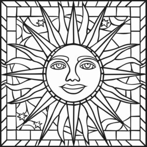 Desenho de Mosaico Desenho Colorir Imprimir 19