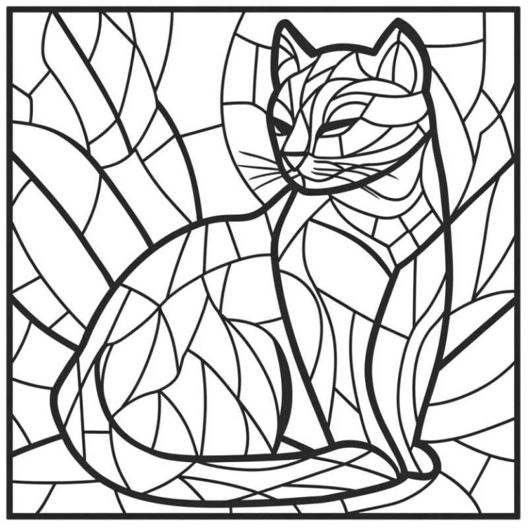 Desenhos de Mosaico para Imprimir e Colorir