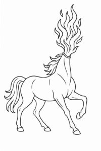 Desenho de Mula Sem Cabeca Desenho Colorir Imprimir 01