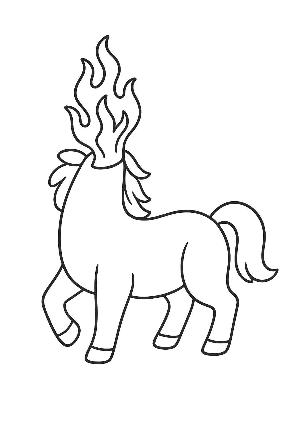 Desenho de Mula Sem Cabeca Desenho Colorir Imprimir 02