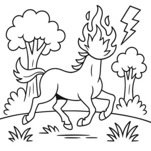 Desenho de Mula Sem Cabeca Desenho Colorir Imprimir 04