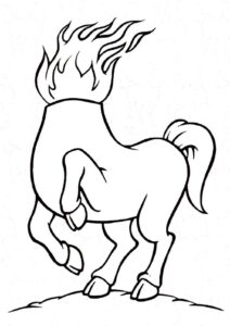 Desenho de Mula Sem Cabeca Desenho Colorir Imprimir 07