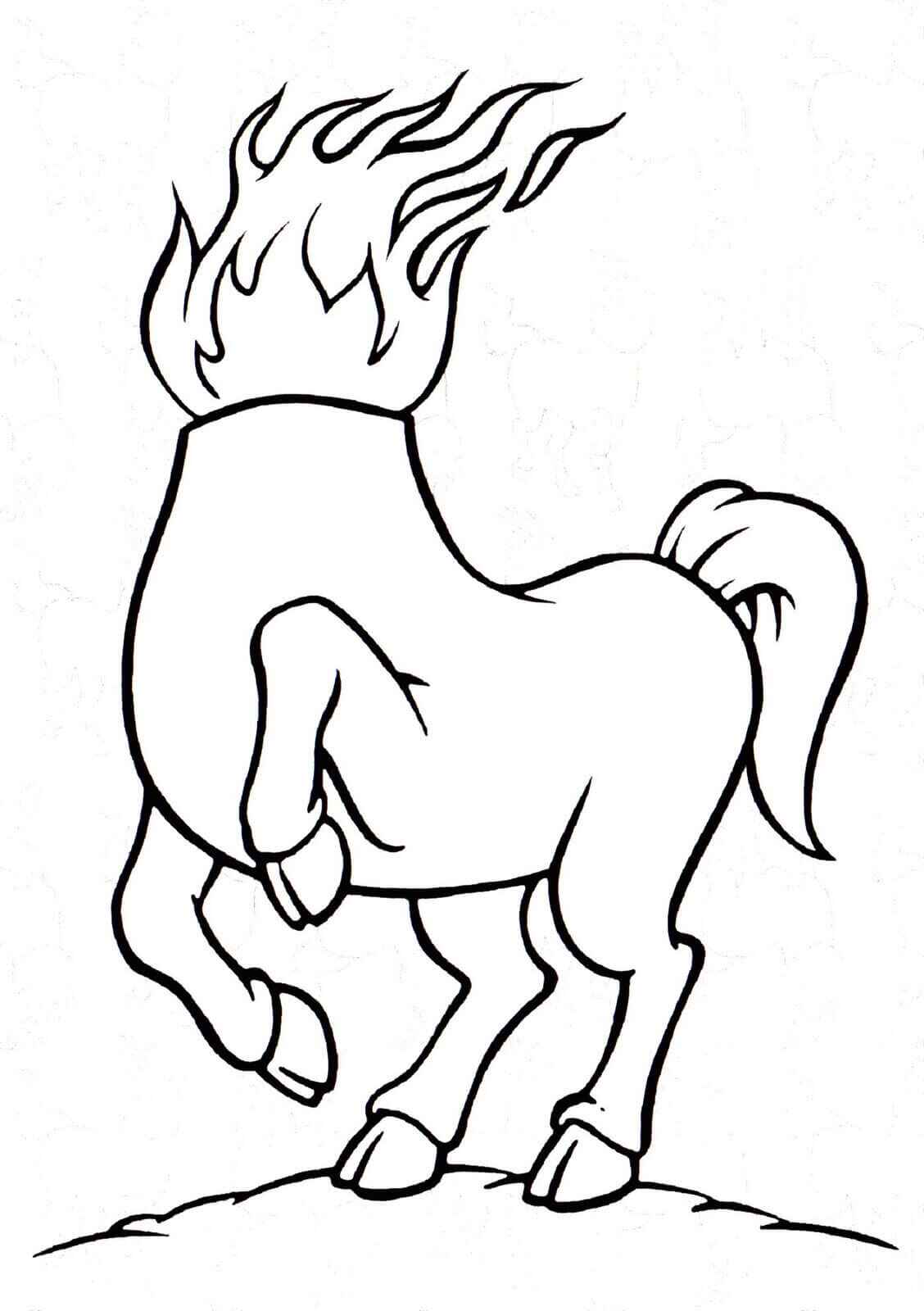 Desenho de Mula Sem Cabeca Desenho Colorir Imprimir 07