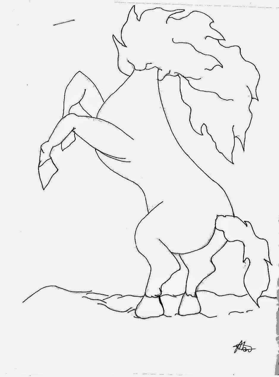 Desenho de Mula Sem Cabeca Desenho Colorir Imprimir 11