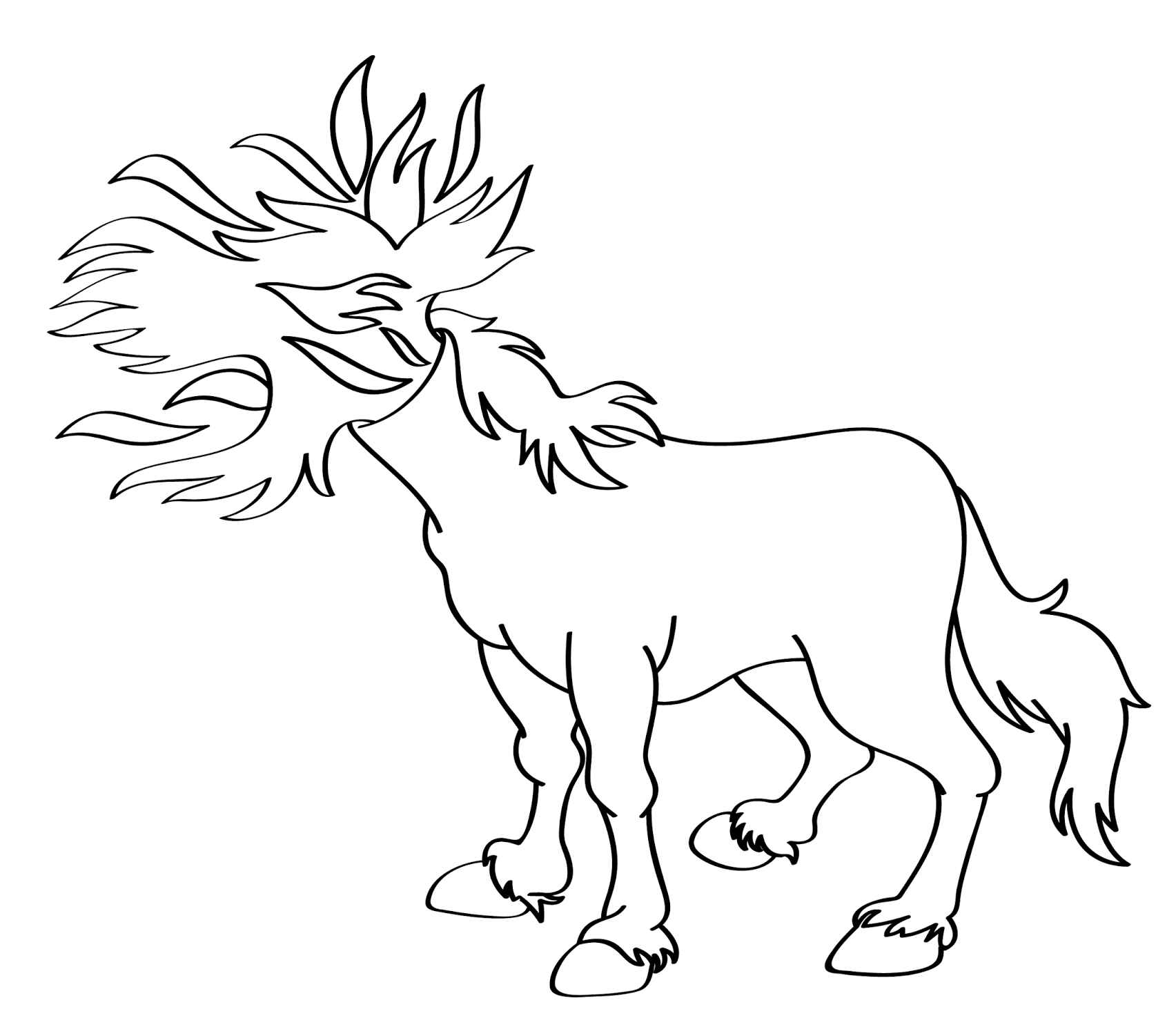 Desenho de Mula Sem Cabeca Desenho Colorir Imprimir 12