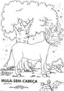 Desenho de Mula Sem Cabeca Desenho Colorir Imprimir 13