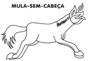 Desenho de Mula Sem Cabeca Desenho Colorir Imprimir 15