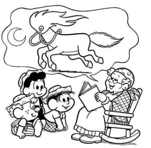 Desenho de Mula Sem Cabeca Desenho Colorir Imprimir 17