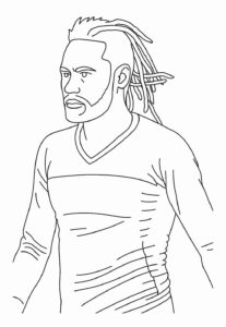 Desenho de Neymar Desenho Colorir Imprimir 02