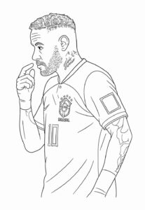 Desenho de Neymar Desenho Colorir Imprimir 03
