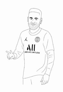 Desenho de Neymar Desenho Colorir Imprimir 04