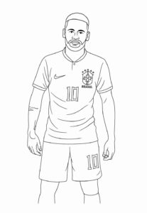 Desenho de Neymar Desenho Colorir Imprimir 08
