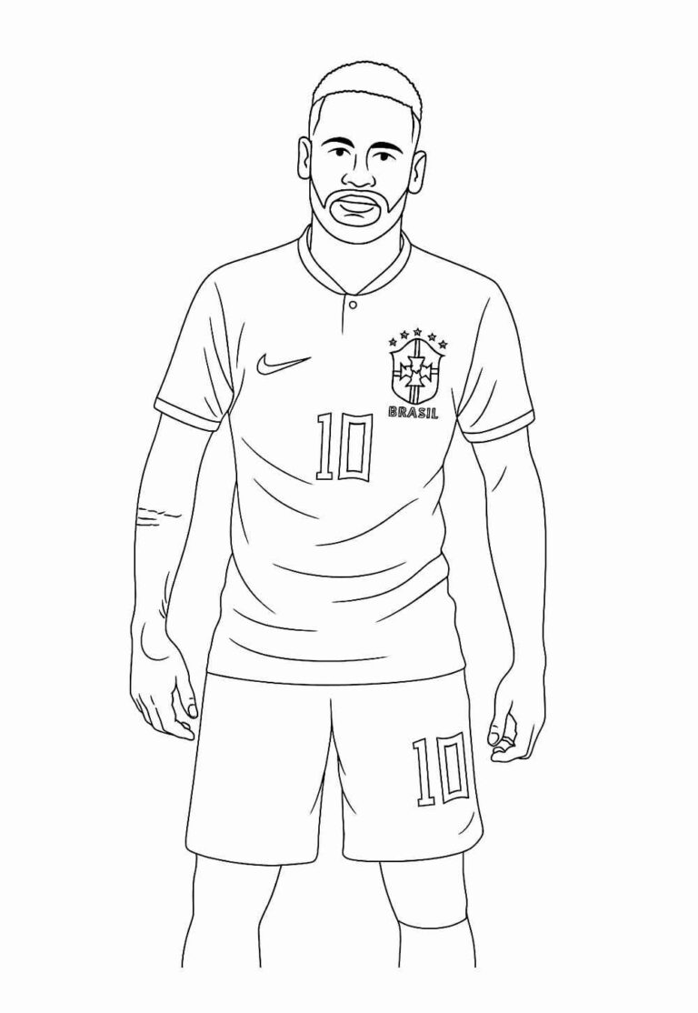 Desenhos do Neymar para Imprimir e Colorir