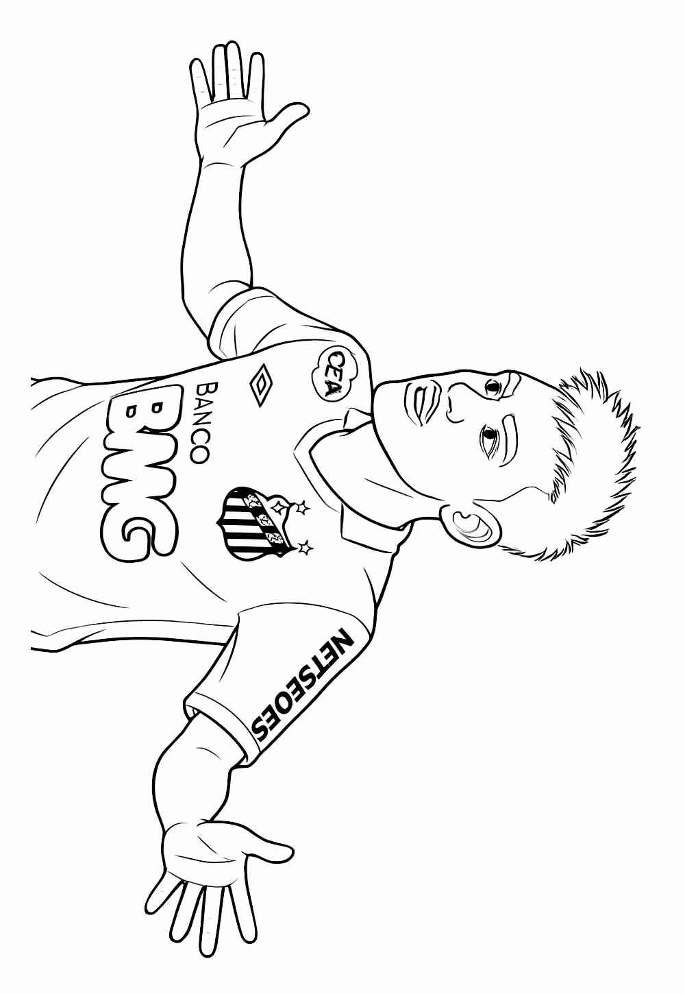 Desenho de Neymar Desenho Colorir Imprimir 10