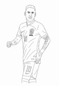 Desenho de Neymar Desenho Colorir Imprimir 11
