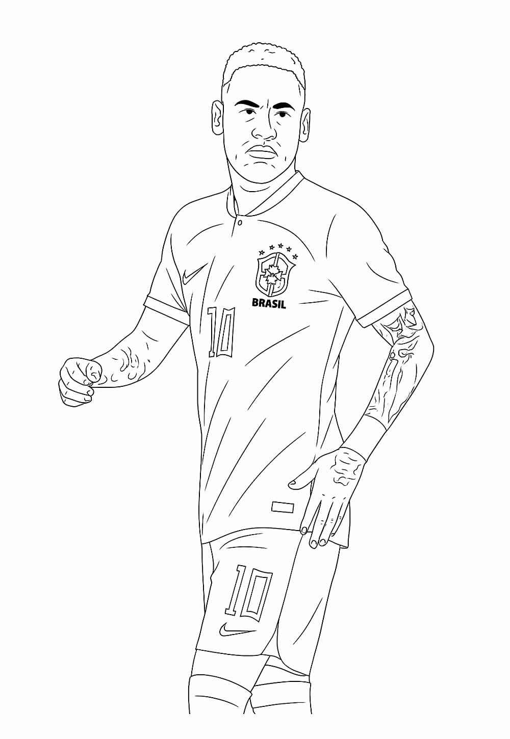 Desenho de Neymar Desenho Colorir Imprimir 11