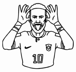 Desenho de Neymar Desenho Colorir Imprimir 12