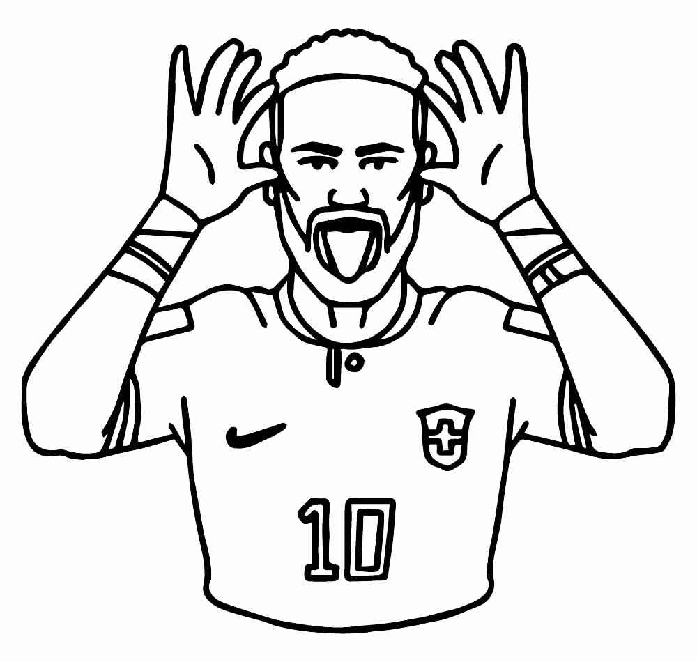 Desenho de Neymar Desenho Colorir Imprimir 12