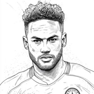 Desenho de Neymar Desenho Colorir Imprimir 16