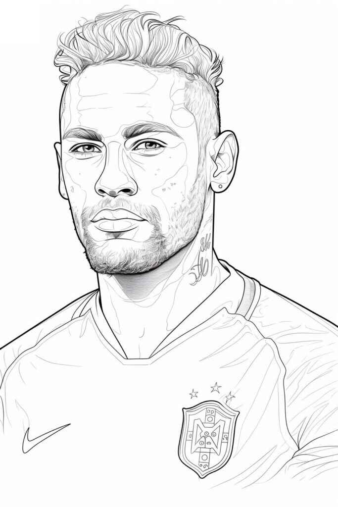 Desenho de Neymar Desenho Colorir Imprimir 19