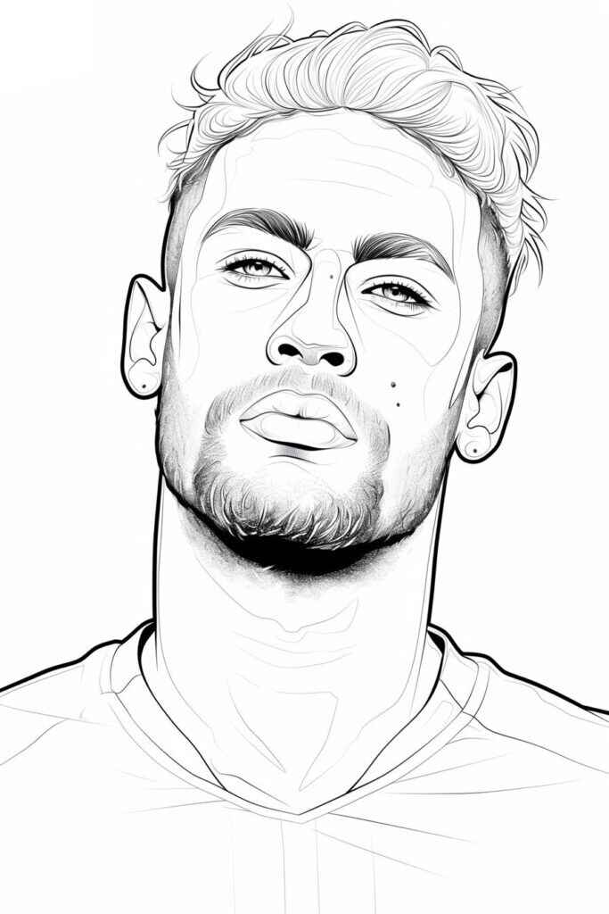 Desenho de Neymar Desenho Colorir Imprimir 20